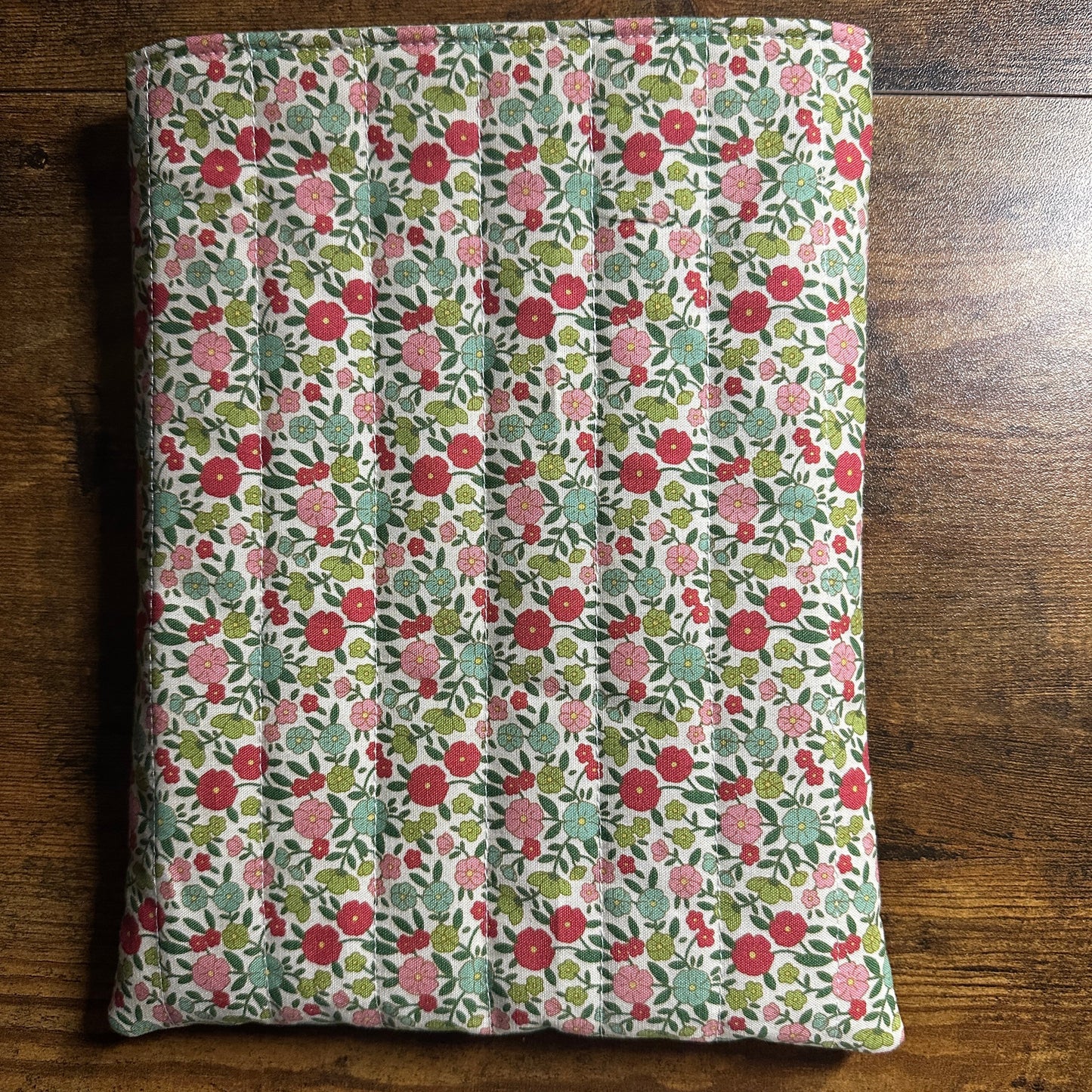 Handmade Quilted Book Sleeve – Floral Padded Book Protector