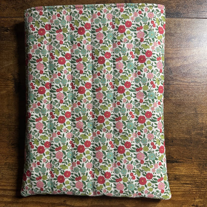 Handmade Quilted Book Sleeve – Floral Padded Book Protector